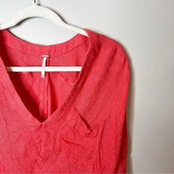 Free People Morning Red Dolman Sleeve Top - Picture 5 of 8